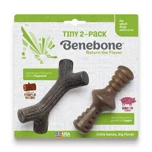 1ea Benebone Tiny 2 Pack Maplestick & Zaggler - Treats